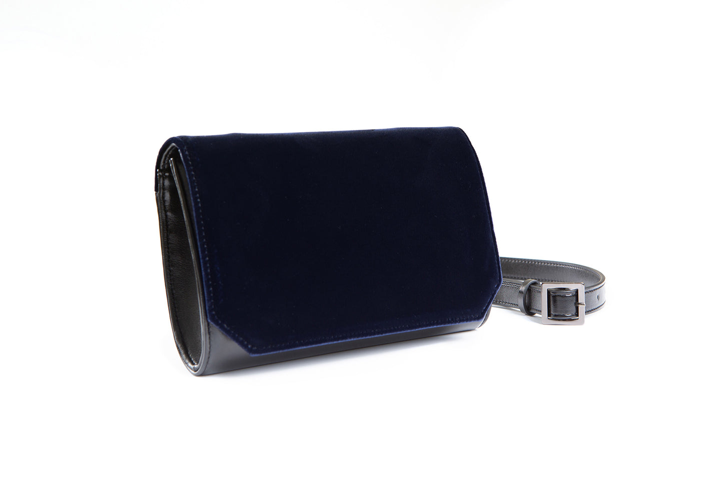 VLLR Clutch (Blue Velvet & Black)
