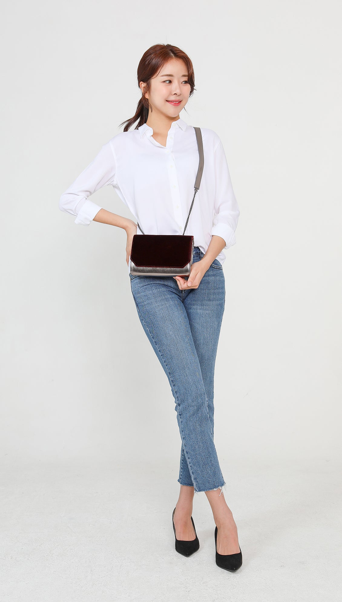 VLLR Clutch (Red Velvet & Dark Silver)