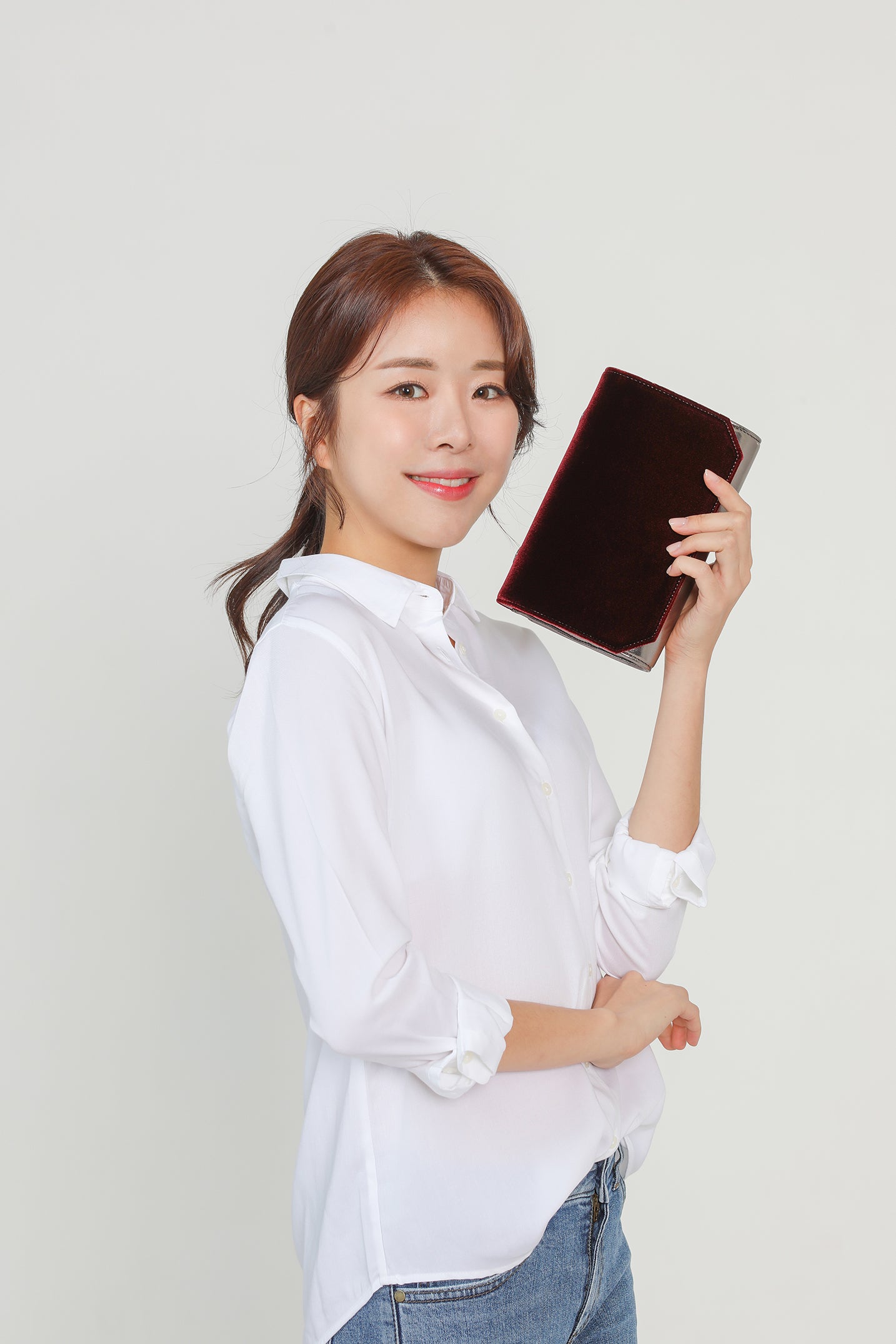 VLLR Clutch (Red Velvet & Dark Silver)