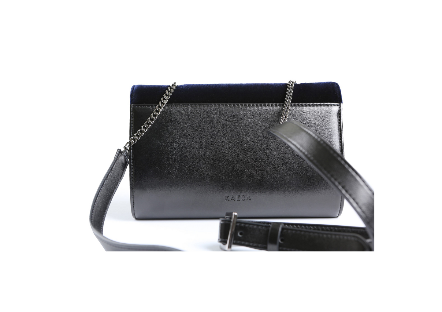 VLLR Clutch (Blue Velvet & Black)