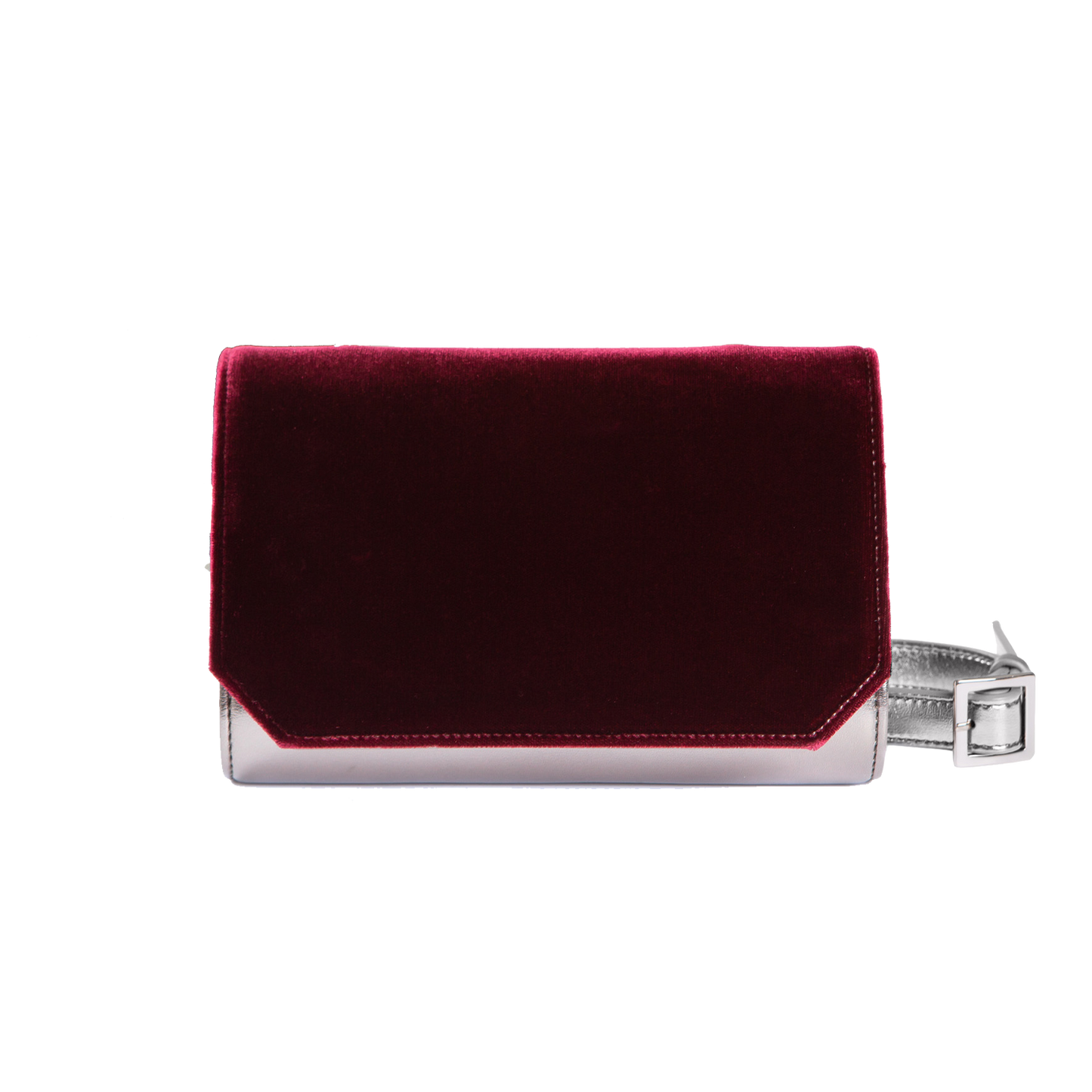 VLLR Clutch (Red Velvet & Dark Silver)